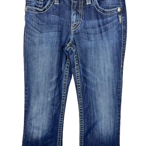 Silver Jeans Womens Suki Low Rise Bootcut Jeans Size 26 Dark Wash Y2K Western - Picture 3 of 16